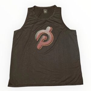 Peloton Womens Large Black Sleeveless Athletic Tank Top Logo Workout Active Bike